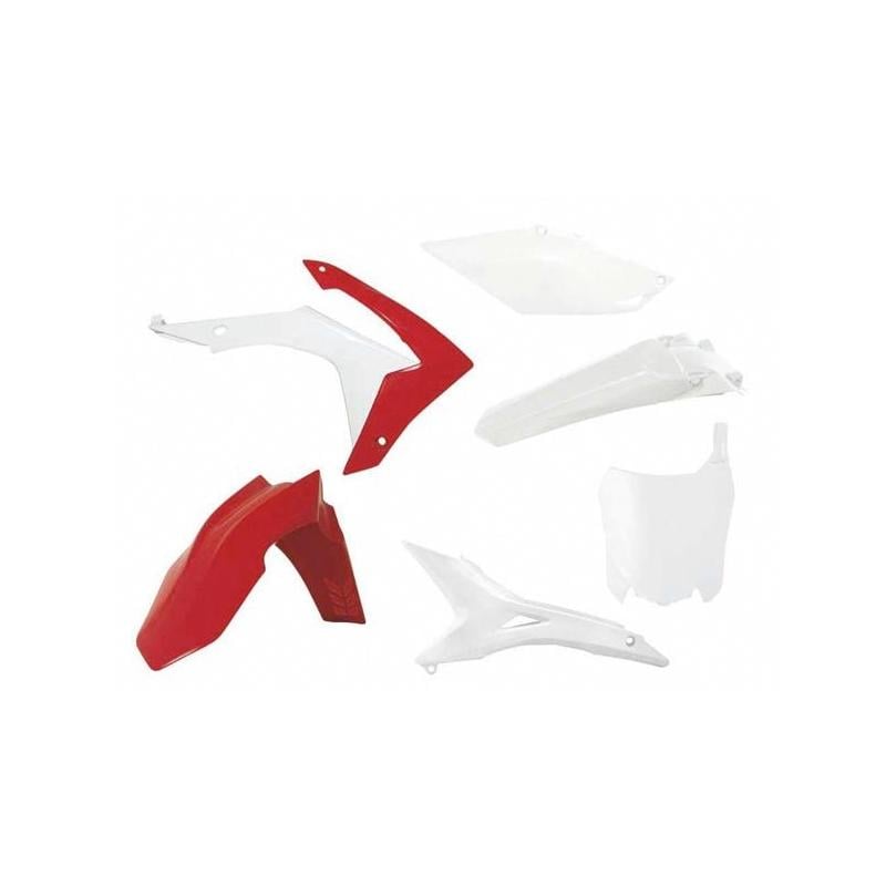 Kit plastique RTech Honda CRF 250R 14-17 rouge/blanc (couleur OEM)