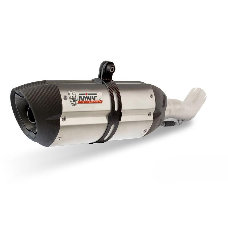 Ligne complète inox homologuée MIVV Suono inox casquette carbone KTM