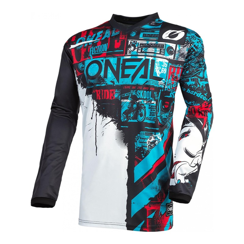 Maillot cross enfant O'Neal Element Ride noir/bleu- XS