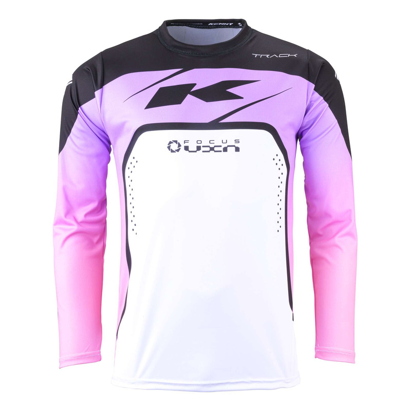 Maillot cross Kenny Track Focus blanc/rose