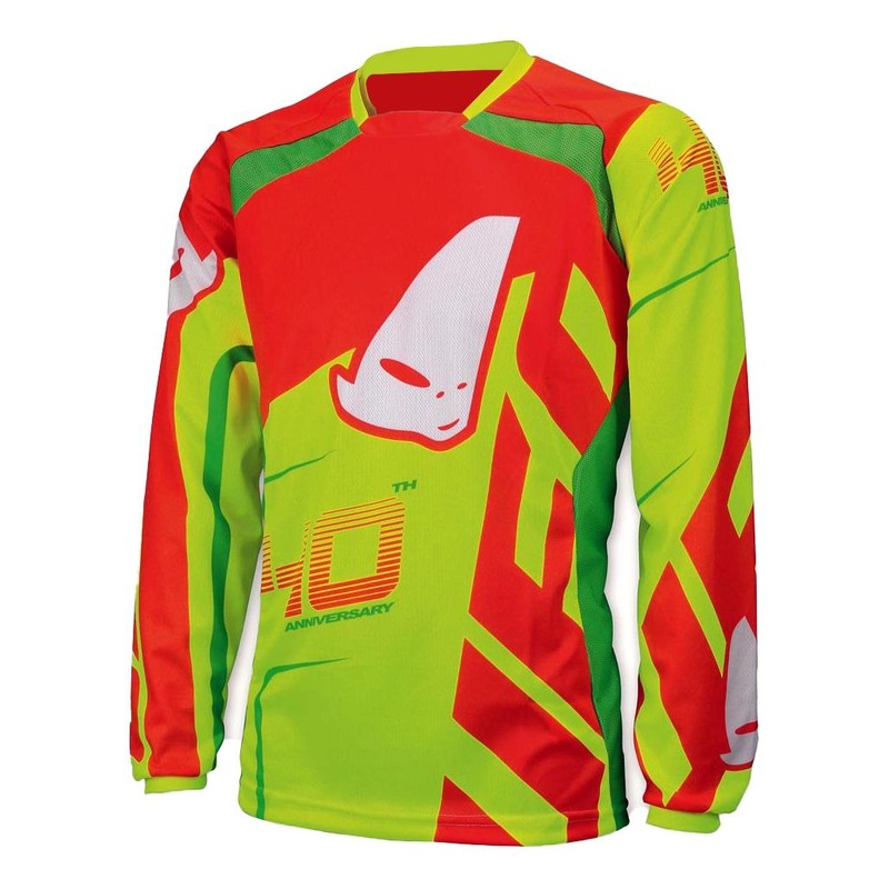 Maillot cross Ufo 40th Anniverssary rouge/jaune/vert fluo- M