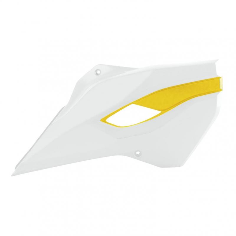 Ouïes de radiateur RTech blanches et jaunes pour Husqvarna FC 250 14-