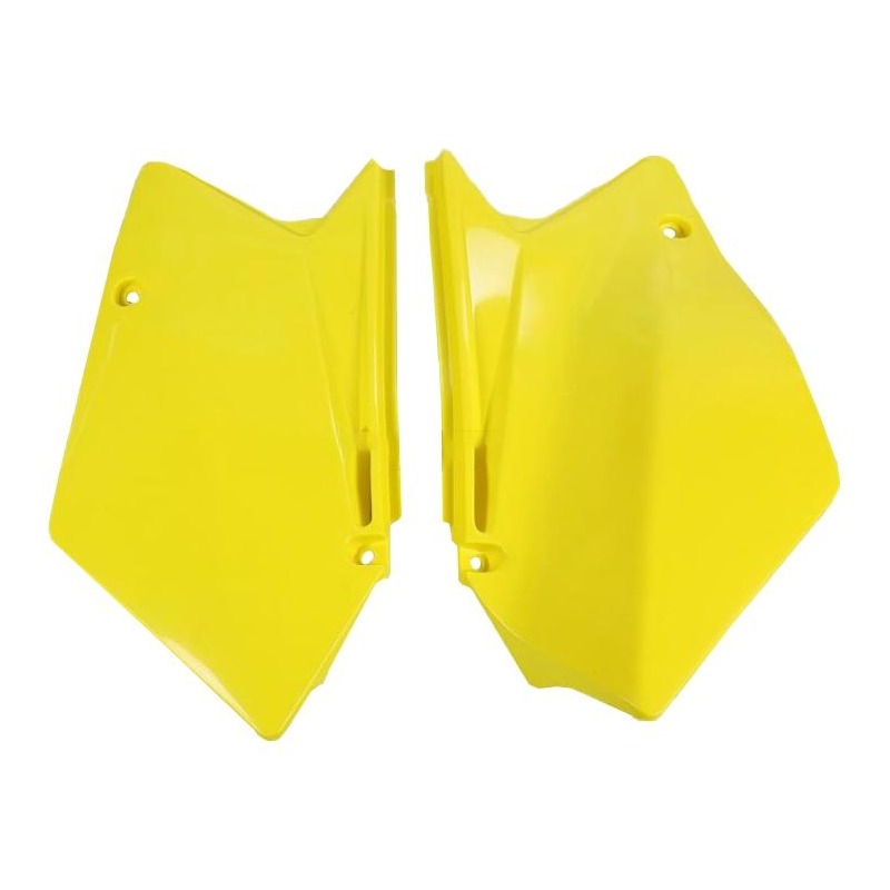 Plaque numéro latérale UFO Suzuki 450 RM-Z 05-06 jaune (jaune RM 01-
