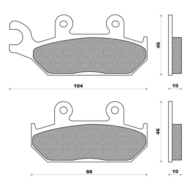 Plaquettes de frein Newfren FD0167TS pour Yamaha 50 TZR 93-02 / 600 XT