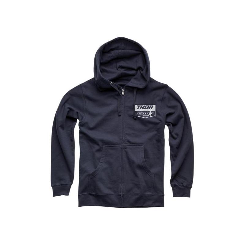 Sweat zippé à capuche Thor Star Racing navy- S