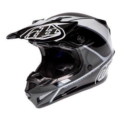 Casque cross Troy Lee Designs SE4 Polyacrylite Beta argent