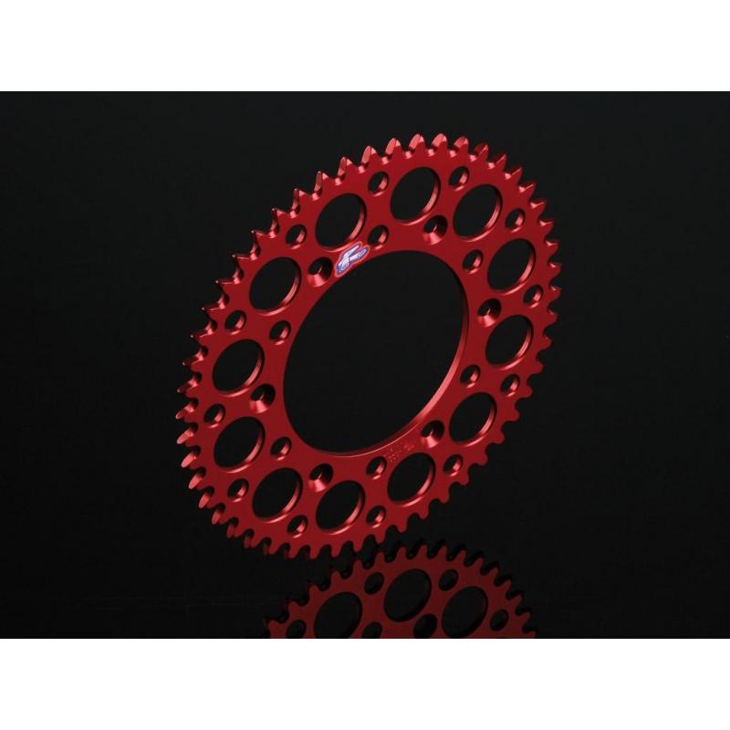 Couronne Renthal Ultra-Light anti boue anodisée rouge 50 dents pour H