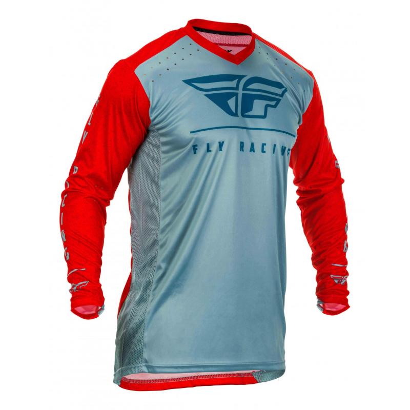 Maillot cross Fly Racing Lite Hydrogen rouge/gris/bleu- S