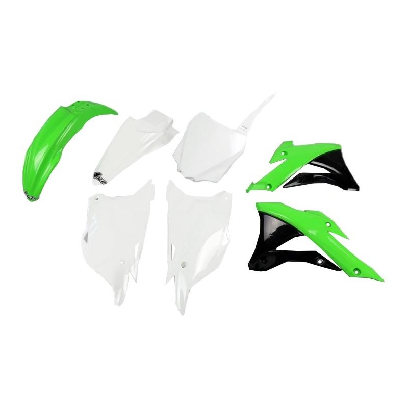 Kit plastique UFO Kawasaki 85 KX 14-22 vert/noir/blanc (couleur origine 2016)