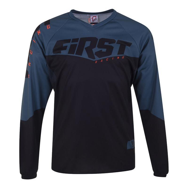 Maillot cross First Racing Scan Race noir/graphite/orange- S