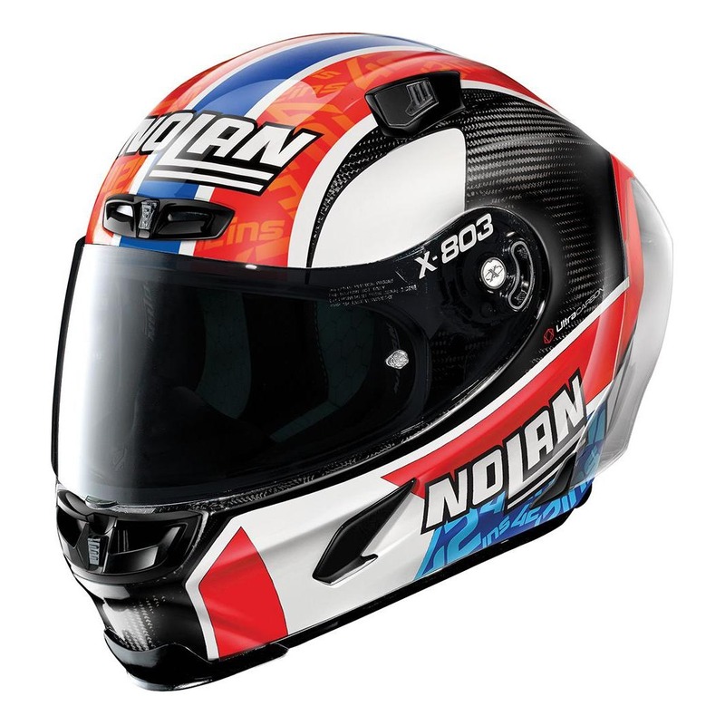 Casque intégral X-Lite X803 RS Ultra Carbon Replica A.Rins bleu/blanc