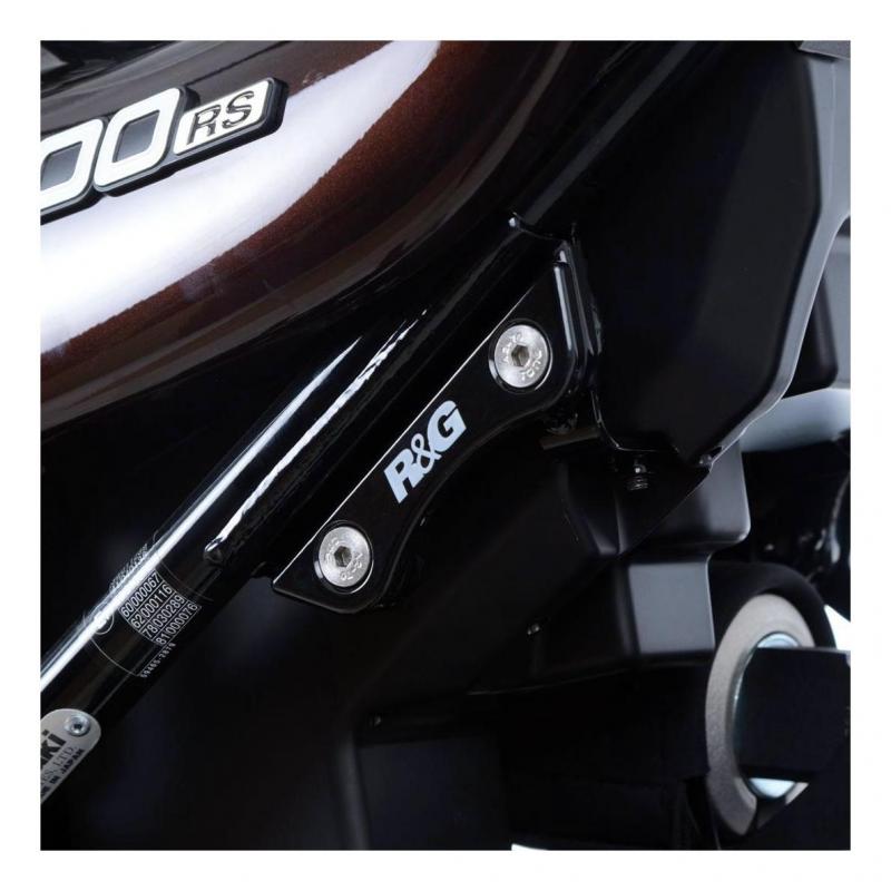Caches orifices de repose-pieds passager R&G Racing noirs Triumph Dayt
