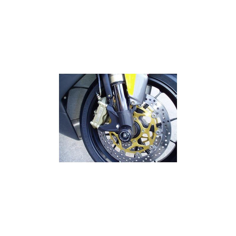 MV Agusta Brutale 910 R 2006 /> 2009 Fork Protecteurs r/&g Roue Avant ESSIEU Sliders