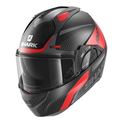 Casque modulable Shark Evo GT Encke Mat noir/rouge/anthracite