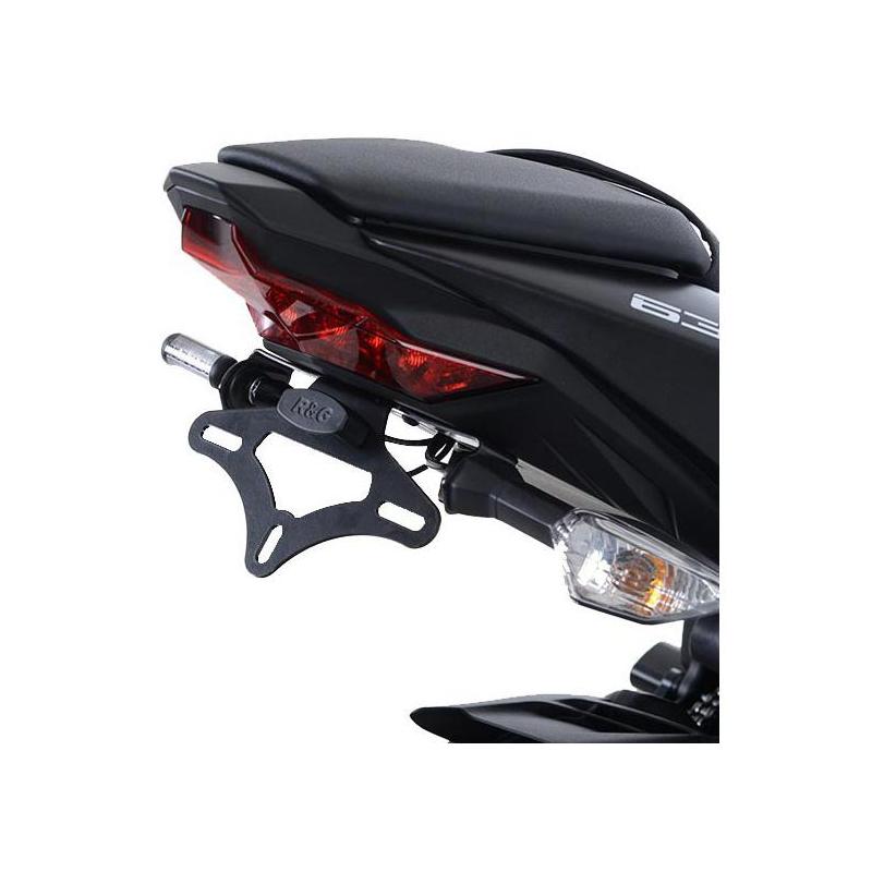 Support de plaque d’immatriculation R&G Racing noir Kawasaki ZX-6R 1