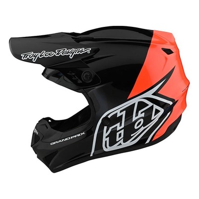 Casque cross Troy Lee Designs GP Polyacrylite Block noir/orange