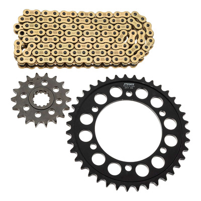 Kit chaîne EK/PBR 18x39-112m chaîne 530 SRX2 or couronne acier Yamaha XJR 1300 04-06