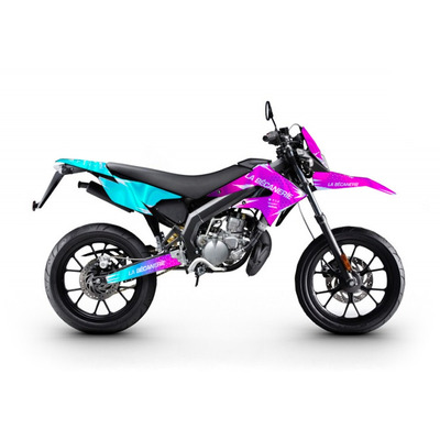 Kit déco La Bécanerie Team Edition rose/turquoise holographique Derbi DRD X-treme/Gilera SMT