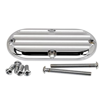 Trappe d’inspection Dyna Wide glide 99-05 strié chrome