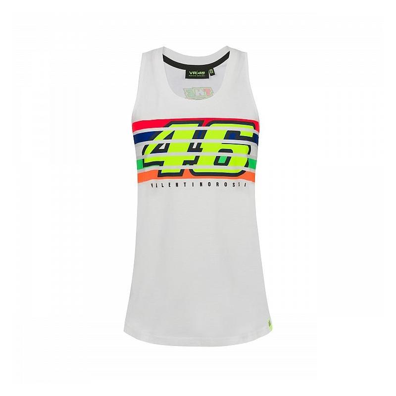 Débardeur femme VR46 Valentino Rossi Stripes blanc 2019- S