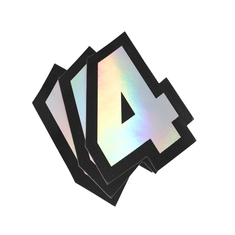 Autocollant numéro 4 Doppler holographique