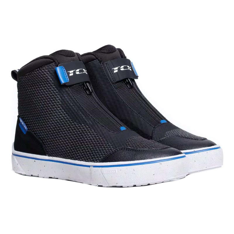 Baskets moto femme TCX Ikasu 2 Air Woman black/electric blue