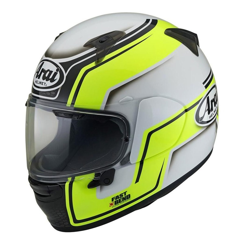 Casque intégral Arai Profile-V Bend jaune fluo/blanc brillant- XS