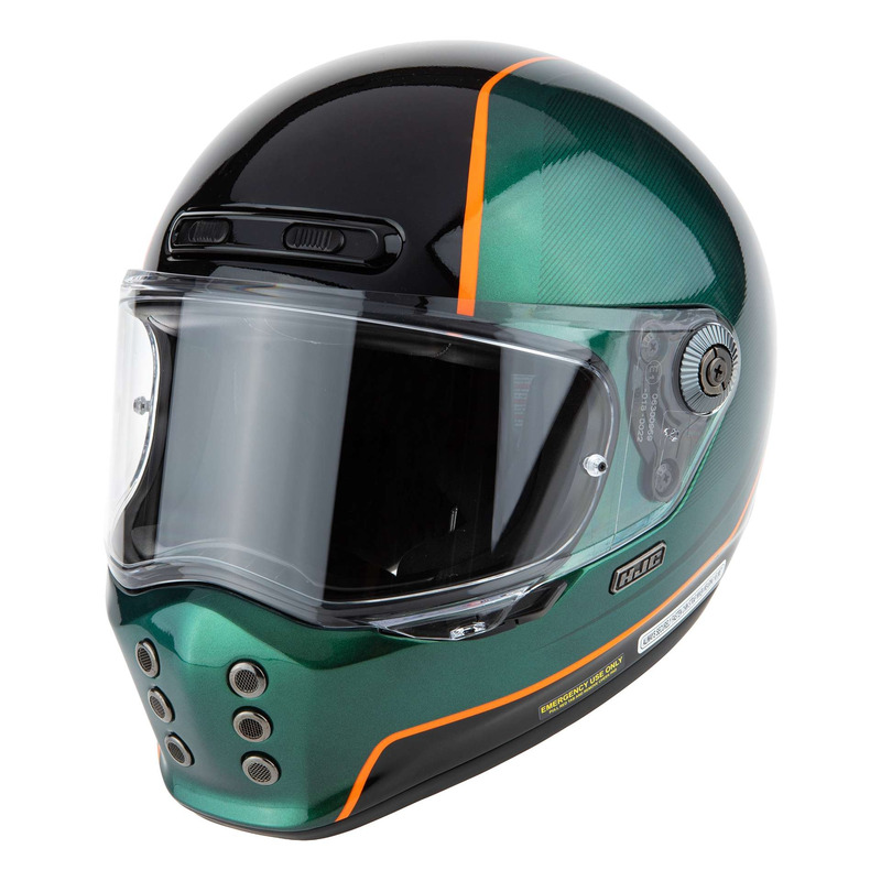 Casque intégral HJC V10 Hodu MC47 noir/vert/orange