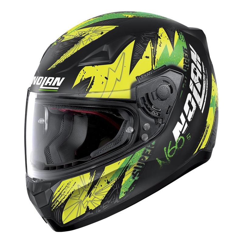 Casque intégral Nolan N60-5 Bounty Mat noir/jaune/vert- 2XS