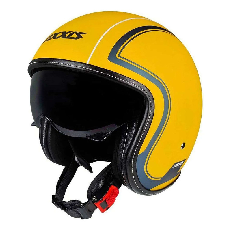 Casque jet Axxis Hornet SV Royal jaune mat (ECE 22.05)- XS