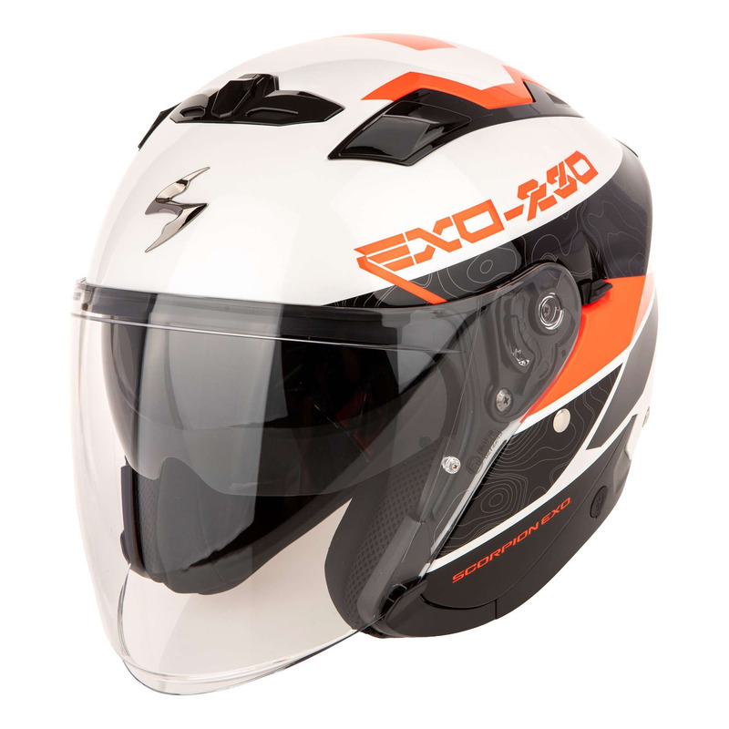 Casque jet Scorpion Exo-230 Band white/black/red