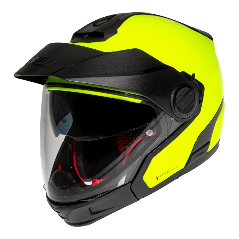 Casque trail transformable Nolan N40-5 GT Hi-VisibilityN-Com jaune flu