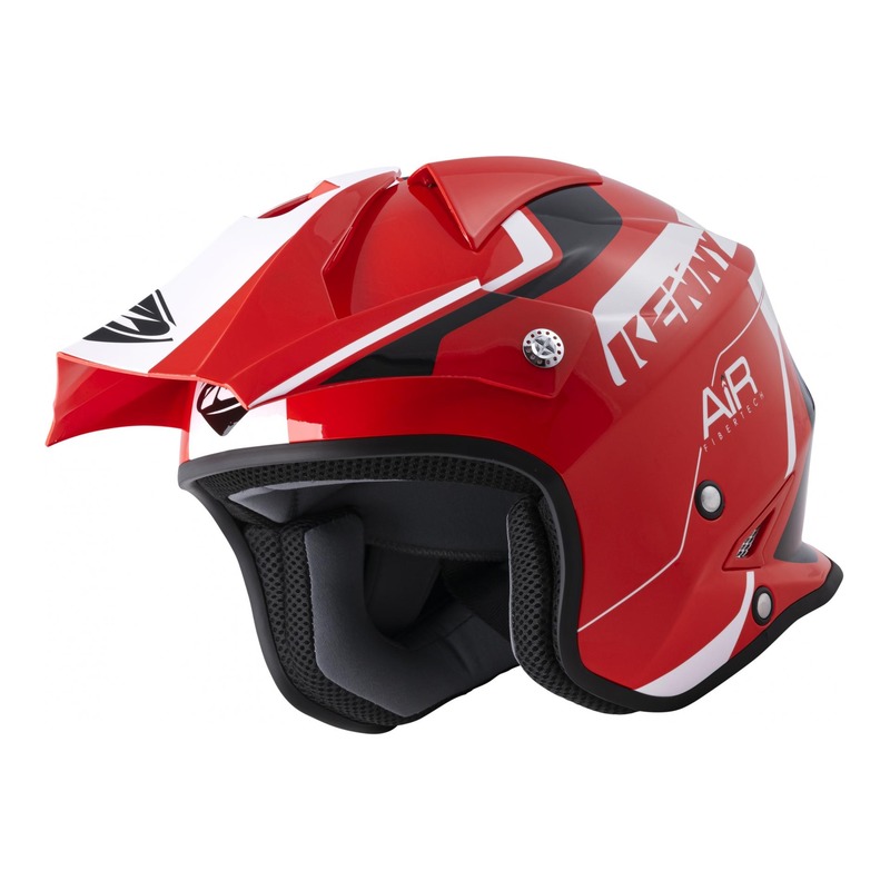 Casque trial Kenny Trial Air Graphic rouge/blanc brillant 2022