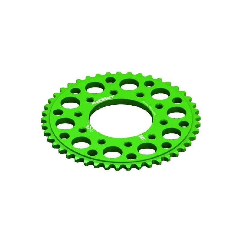 Couronne aluminium 5 trous de fixation YCF pas 420 bleu (45 dents)