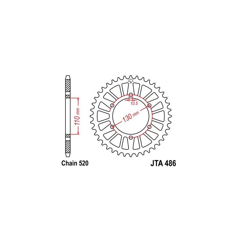 Couronne JT Sprockets Aluminium pas 520 45 dents - Pour Suzuki GSX-R 7