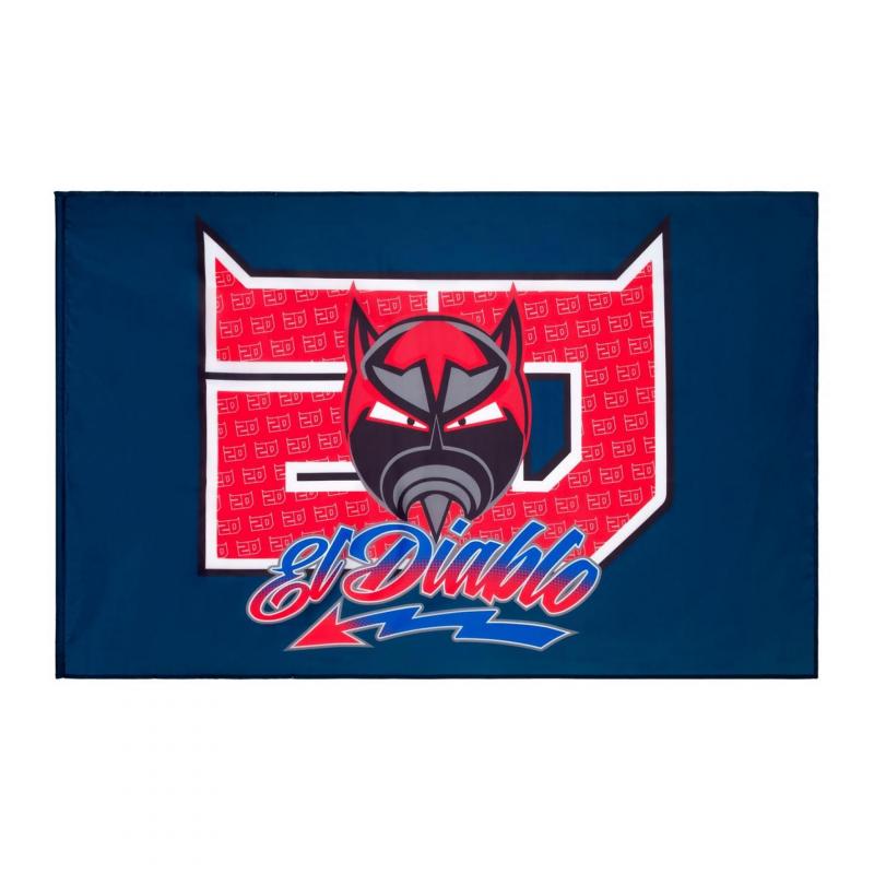 Drapeau Fabio Quartararo El Diablo 20 bleu/rouge