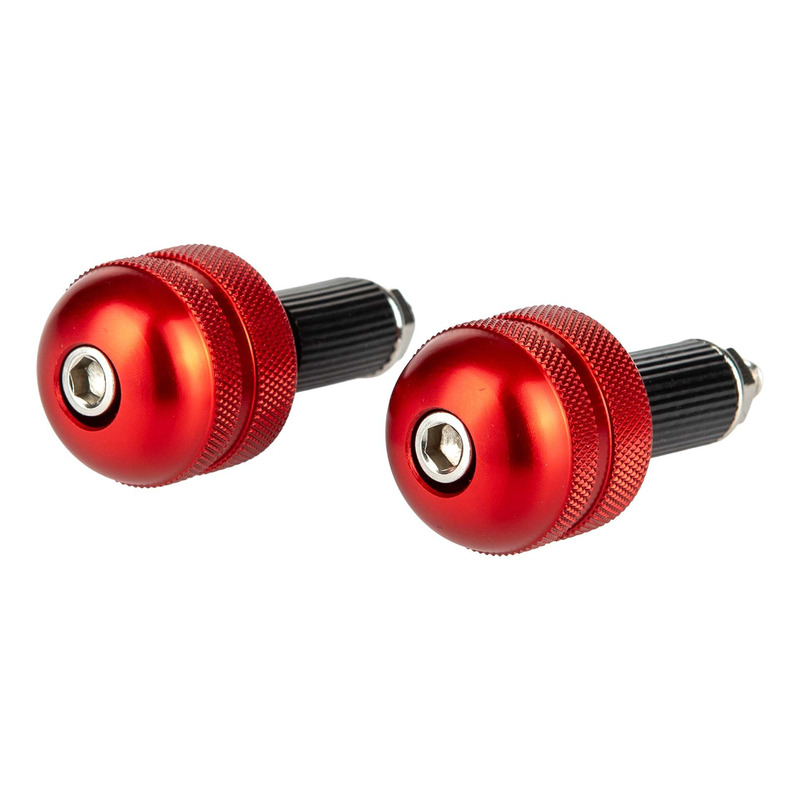 Embouts de guidon ronds fixation 13 mm rouge