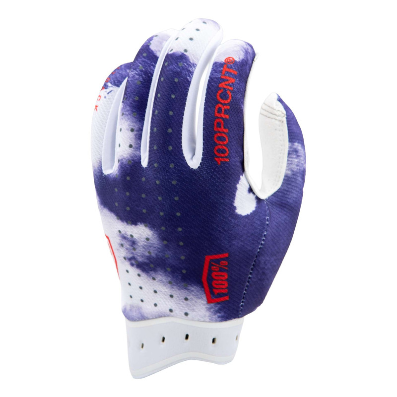 Gants cross 100Â % Itrack 2 bleu/blanc- XL