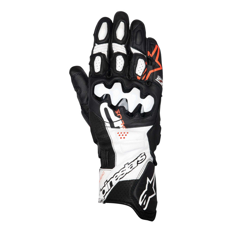Gants cuir Alpinestars GP Pus R V3 black/white/red fluo- XL