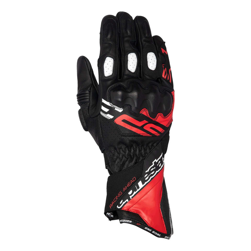 Gants cuir Alpinestars SP-3 black/bright red/white- 3XL