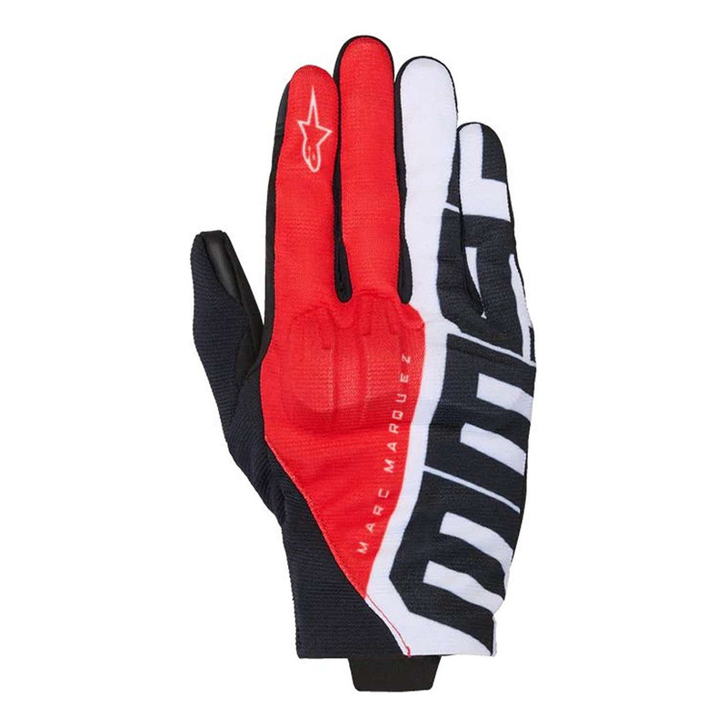 Gants cuir/textile Alpinestars MM93 Reef V2 black/bright red/white