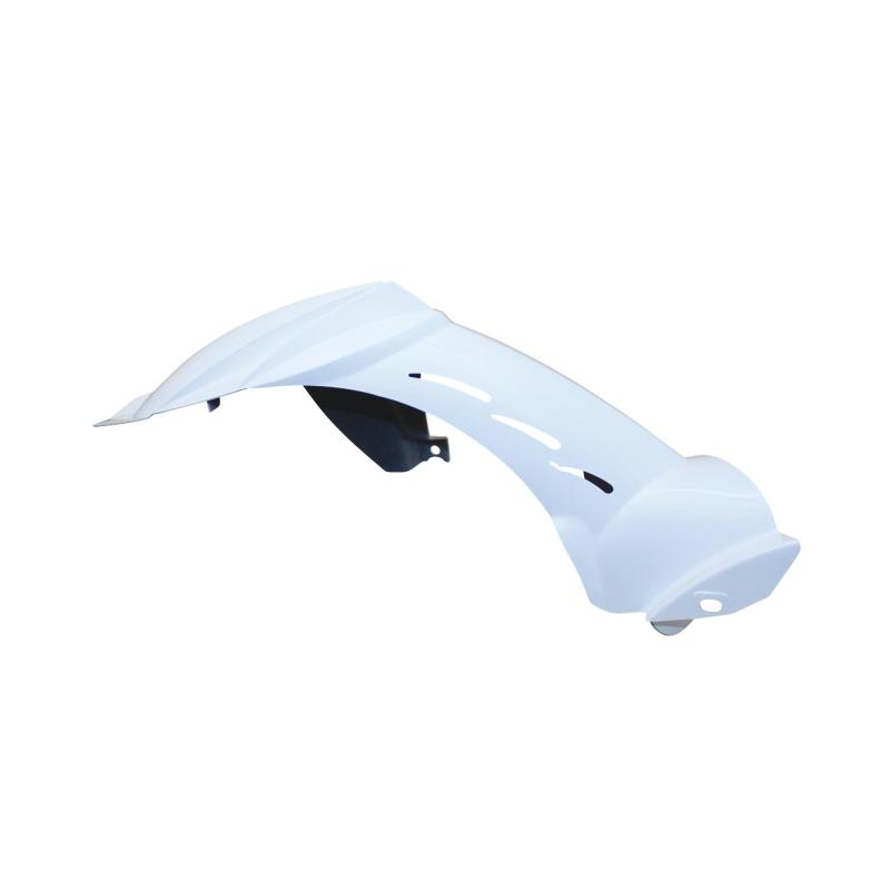 Garde boue arrière blanc brillant adaptable Peugeot 50 Ludix 14 pouces