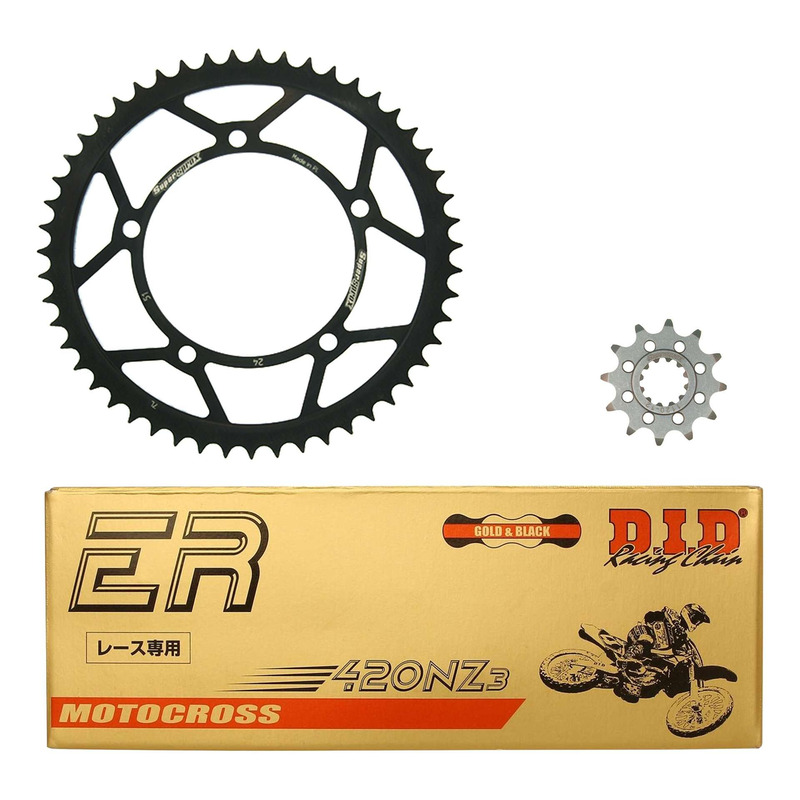 Kit chaÃ®ne DID type TT attache rapide pour Aprilia 50 RX 99-01