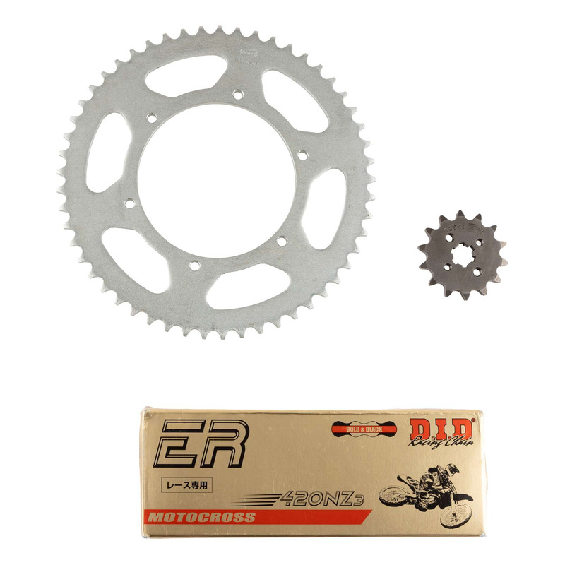 Kit chaÃ®ne DID type TT attache rapide pour Derbi 50 GPR 04-05