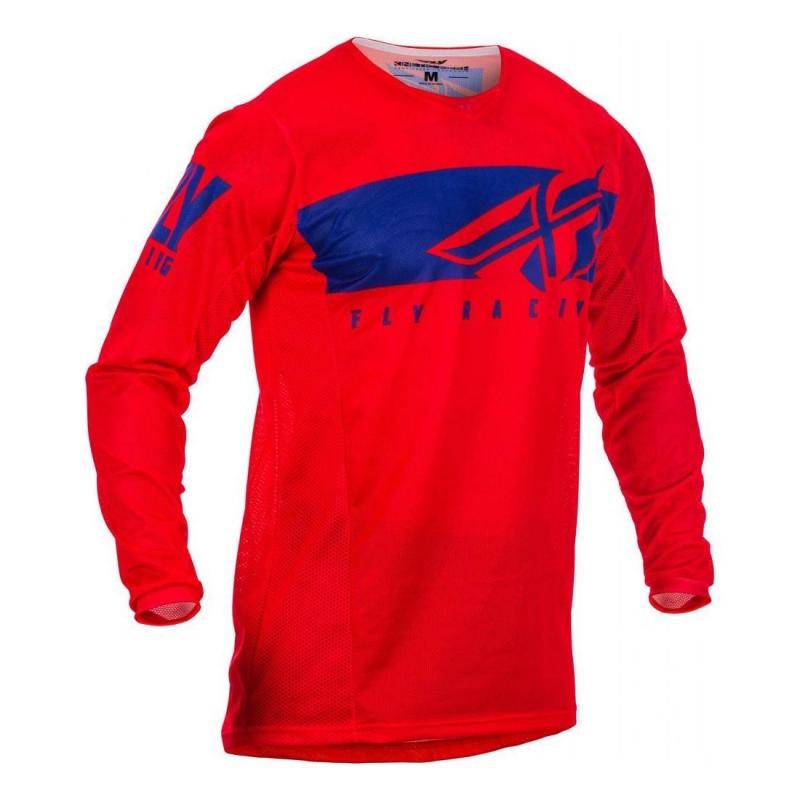 Maillot cross Fly Racing Kinetic Mesh Shield rouge/bleu- XL