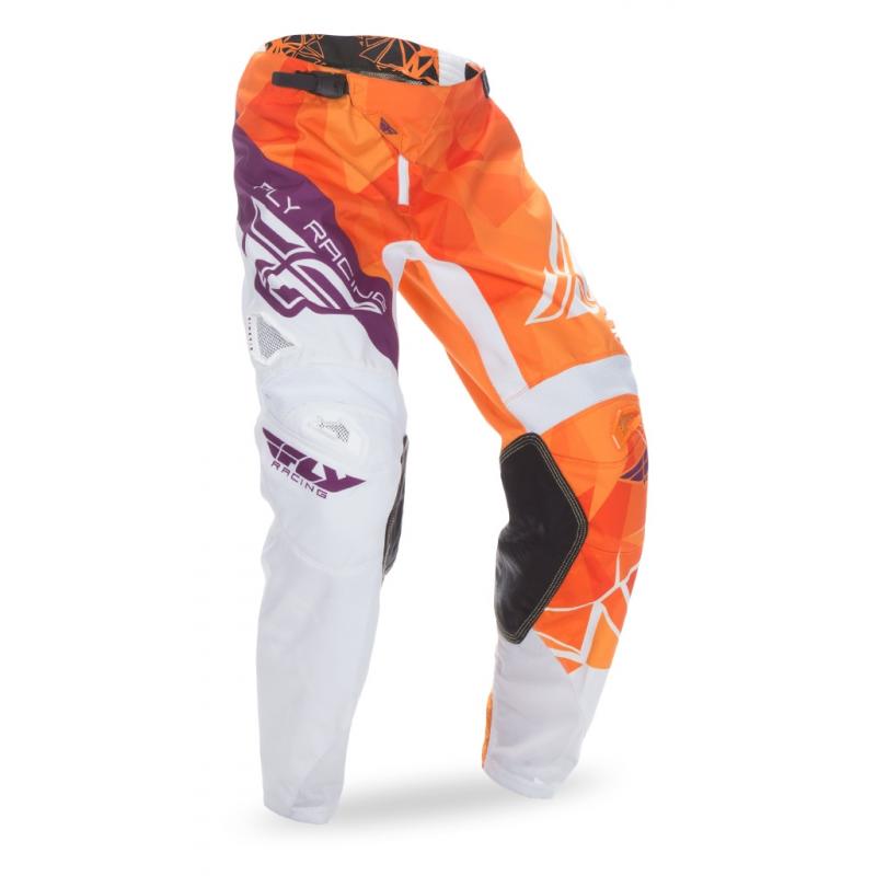 Pantalon cross enfant Fly Racing Kinetic Crux orange/violet