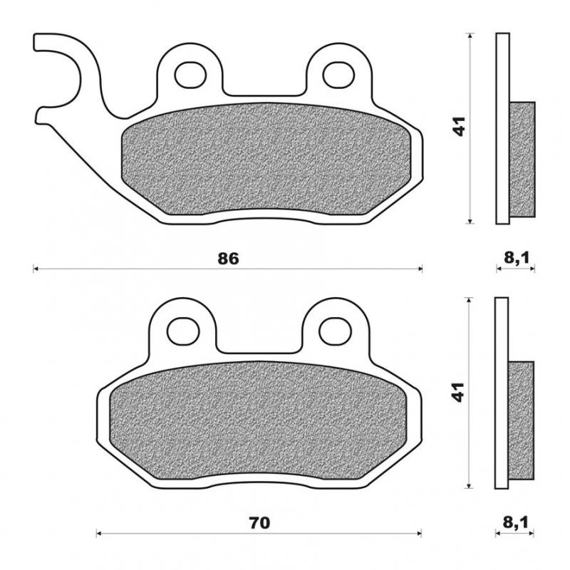 Plaquettes de frein Newfren FD0219SE pour Sym 125 Symphony 09- / 125 F