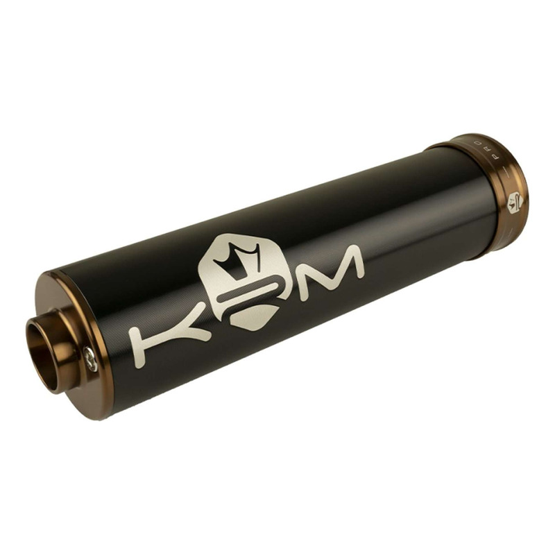 Silencieux d'échappement alu noir et bronze KRM Pro Ride 70-90cc