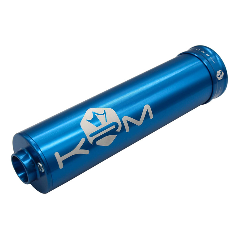 Silencieux d'échappement alu full bleu KRM Pro Ride 50-70cc