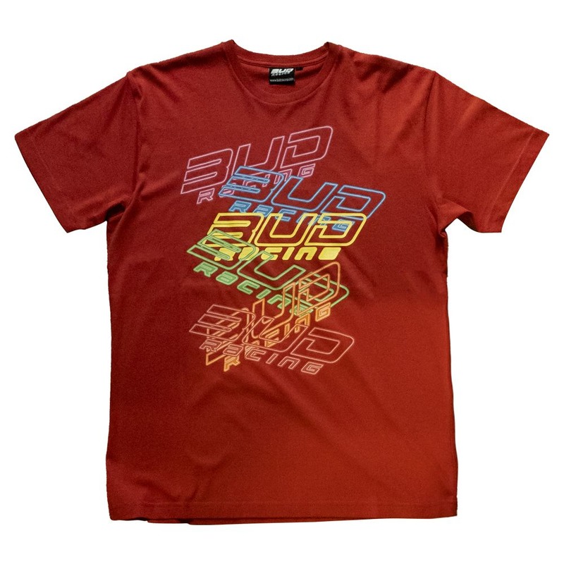 T-shirt Bud Racing Neon rouge/multicolore- S